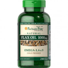 Комплекс незаменимых жирных кислот Puritan's Pride Flax Oil 1000 мг 240 капсул (10293131)