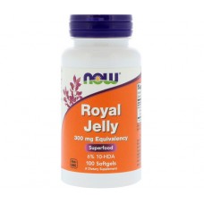 Препарат для поддержки сердечно-сосудистой системы NOW Royal Jelly 300 mg Eguivalency 100 капсул (333530)