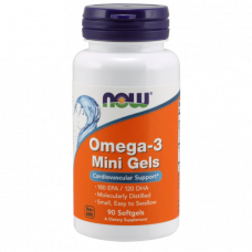 Комплекс незаменимых жирных кислот NOW Omega 3 Mini Gels 90 капсул (103754)