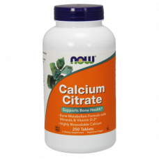Препарат для поддержания костной структуры NOW Calcium Citrate 250 таблеток (102455)