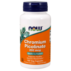 Стабилизатор уровня сахара в крови NOW Chromium Picolinate 200 мг 100 капсул (103750)