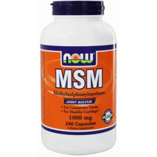 Препарат для восстановления суставов и связок NOW Foods MSM 1000 мг 240 капсул (104574)