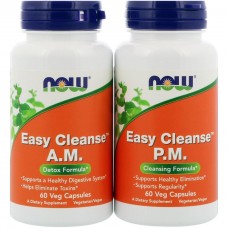 Препарат для вывода токсинов NOW Foods Easy Cleanse 2 банки по 60 капсул (104581)