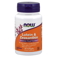 Препарат для улучшает работы глаз NOW Foods Lutein and Zeaxanthin 60 капсул (104616)