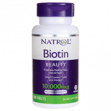 Витамины для кожи, ногтей и волос Natrol Biotin 10 мг 100 таблеток (103972)