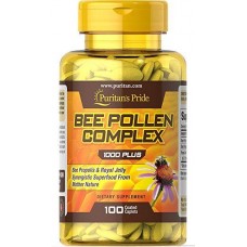 Природный антибиотик Puritan's Pride Bee Pollen Complex 1000 мг 100 капсул (333731)