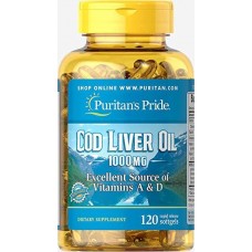 Добавка содержащая арктическое масло печени трески Puritan's Pride Cod Liver Oil 415 мг 100 капсул (333728) Добавка содержащая арктическое масло печени трески Puritan's Pride Cod Liver Oil 415 мг 100 капсул (333728)