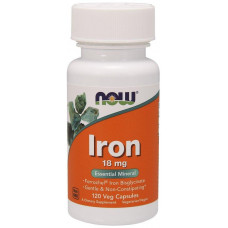 Хелат железа NOW Iron 18 mg 120 капсул (333560)