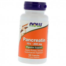 Препарат для улучшения пищеварения NOW Pancreatin 10x 200 mg 100 капсул (333531)