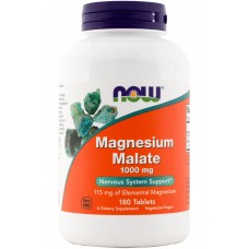 Витамины NOW Magnesium Malate 180 таблеток (333500)