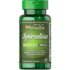 Препарат для поддержки работы организма Puritan's Pride Spirulina 500 mg 100 таблеток (333716)