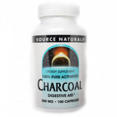 Минеральный комплекс Source Naturals Charcoal 260 мг 100 капсул (333997) Минеральный комплекс Source Naturals Charcoal 260 мг 100 капсул (333997)