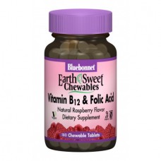 Витамины Bluebonnet Nutrition Earth Sweet Chewables Vitamin В12 Folic Acid 180 таблеток (333099)