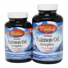 Комплекс незаменимых жирных кислот Carlson Salmon Oil Complete 120+60 капсул (333134) Комплекс незаменимых жирных кислот Carlson Salmon Oil Complete 120+60 капсул (333134)