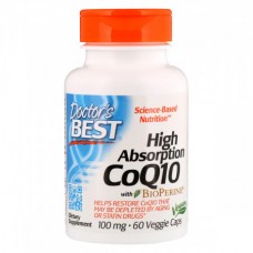 Коэнзим Doctor's Best High Absorption Coenzyme Q10 100 мг BioPerine 60 капсул (333187)