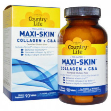 Витаминно-минеральный комплекс С&А Country Life Maxi-Skin Collagen + C A 90 таблеток (333160) Витаминно-минеральный комплекс С&А Country Life Maxi-Skin Collagen + C A 90 таблеток (333160)