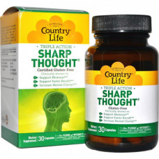 Комплекс для поддержания мозговой деятельности Country Life Sharp Thought 30 капсул (333168) Комплекс для поддержания мозговой деятельности Country Life Sharp Thought 30 капсул (333168)