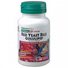 Препарат для поддержания сердечно-сосудистой системы Natures Plus Herbal Actives Red yeast Rice Gugulipid 60 капсул (333390)