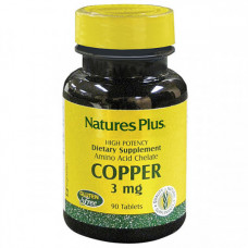 Медь Natures Plus Copper 3 мг 90 таблеток (333335) Медь Natures Plus Copper 3 мг 90 таблеток (333335)