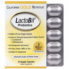 Пробиотик California Gold Nutrition LactoBif Probiotics 5 млрд КОЕ 10 капусул (333124) Пробиотик California Gold Nutrition LactoBif Probiotics 5 млрд КОЕ 10 капусул (333124)