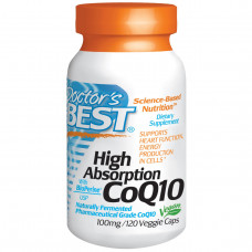 Коэнзим Doctor's Best CoQ10+BioPerine 100 мг 120 капсул (103316)