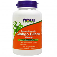 Препарат для повышения умственной энергии и работы мозга NOW Double Strength Ginkgo Biloba 120 мг 50 капсул (103387) Препарат для повышения умственной энергии и работы мозга NOW Double Strength Ginkgo Biloba 120 мг 50 капсул (103387)