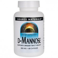 Препарат для поддержки здоровье мочеполовой системы Source Naturals D-Mannose 500 мг 60 капсул (333924)