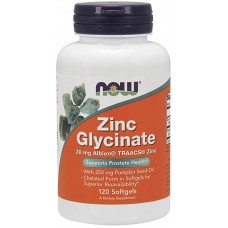 Минеральный комплекс NOW Zinc Glycinate 120 капсул (333511)