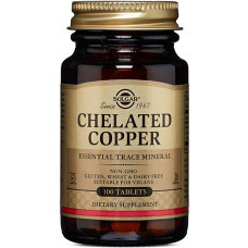 Минеральный комплекс Solgar Chelated Copper 100 таблеток (333877) Минеральный комплекс Solgar Chelated Copper 100 таблеток (333877)