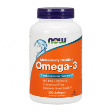 Комплекс незаменимых жирных кислот NOW Omega 3 200 капсул (103319)