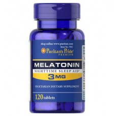 Препарат для улучшения качества сна Puritan's Pride Melatonin 3 mg 120 таблеток (102044)