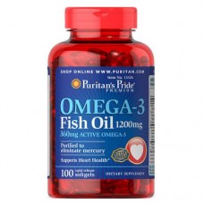 Комплекс незаменимых жирных кислот Puritan's Pride Omega 3 1200 мг 100 капсул (103755)