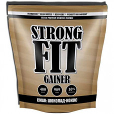Гейнер Strong Fit Gainer 10% protein 909 грамм Шоколад-кокос (102479-1) Гейнер Strong Fit Gainer 10% protein 909 грамм Шоколад-кокос (102479-1)