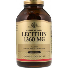 Аминокислота Solgar Natural Soya Lecithin 1360 мг 250 капсул (333862)