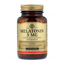 Для профилактики сна Solgar Melatonin 3 мг 120 таблеток (333871)