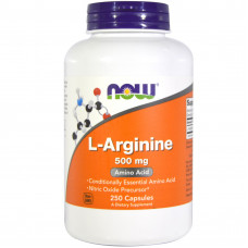 Аминокислота NOW Foods L-Arginine 500 мг 250 капсул (104202)