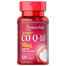 Коэнзим Puritan's Pride Q-SORB Co Q-10 50 mg 100 капсул (333733)