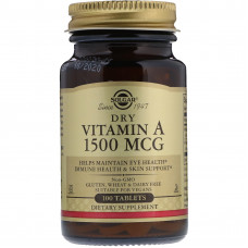 Витамины Solgar Vitamin А 1500 мкг 100 таблеток (333873) Витамины Solgar Vitamin А 1500 мкг 100 таблеток (333873)